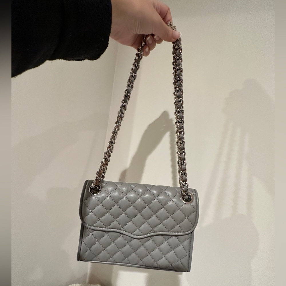 Rebecca Minkoff “Mini Affair” Charcoal Quilted Chain Bag